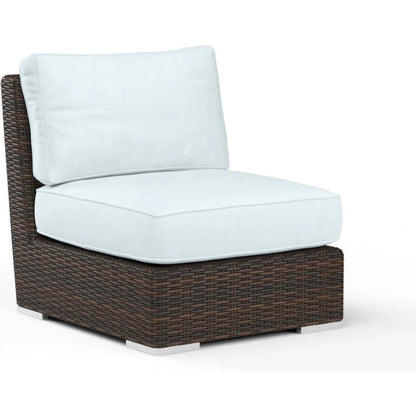 Montecito Sunbrella Armless Outdoor Club Chair-Outdoor Accent Chairs-Sunset West-Canvas Skyline-LOOMLAN