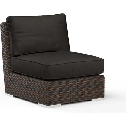 Montecito Sunbrella Armless Outdoor Club Chair-Outdoor Accent Chairs-Sunset West-Spectrum Carbon-LOOMLAN