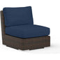 Montecito Sunbrella Armless Outdoor Club Chair-Outdoor Accent Chairs-Sunset West-Spectrum Indigo-LOOMLAN