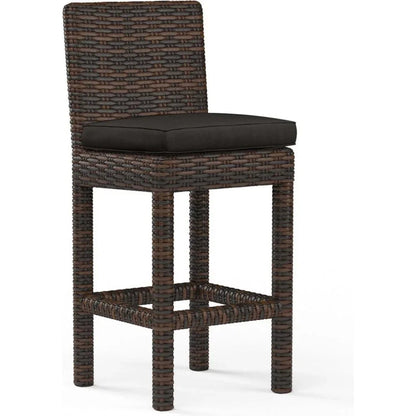 Montecito Sunbrella Outdoor Barstool-Outdoor Bar Stools-Sunset West-Spectrum Carbon-LOOMLAN