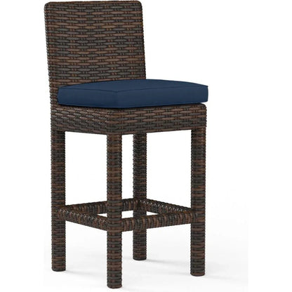 Montecito Sunbrella Outdoor Barstool-Outdoor Bar Stools-Sunset West-Spectrum Indigo-LOOMLAN