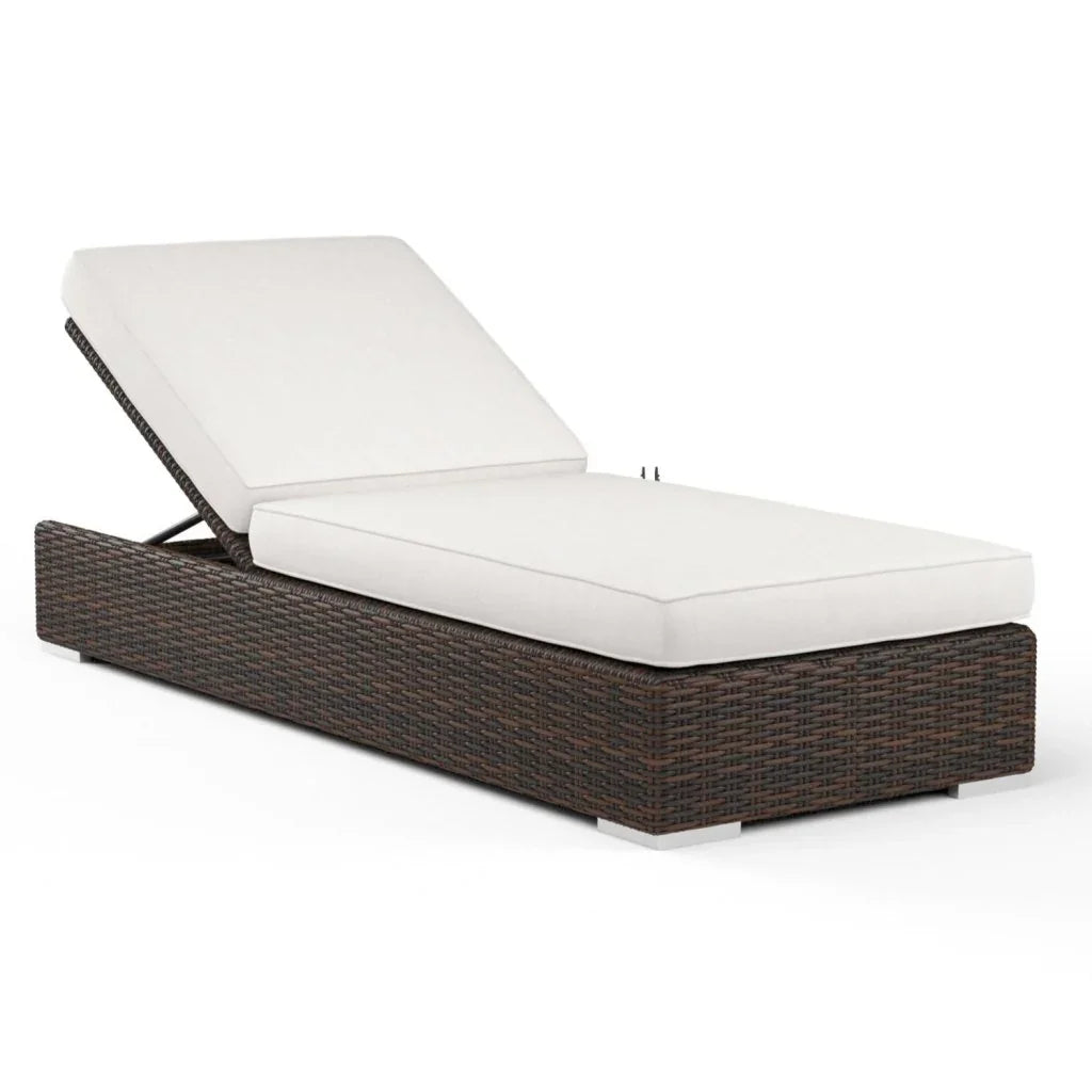 Montecito Sunbrella Outdoor Chaise-Outdoor Chaises-Sunset West-Canvas Flax-LOOMLAN