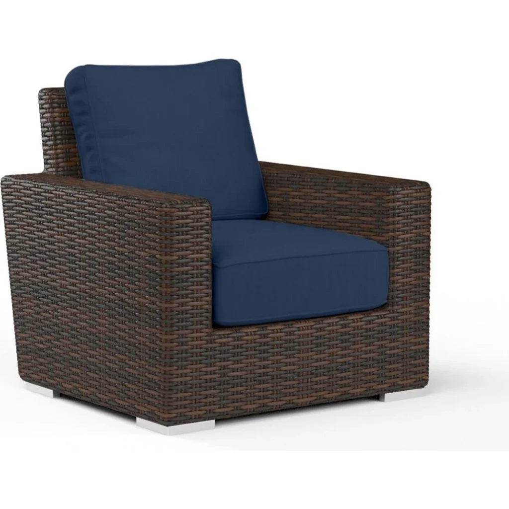 Montecito Sunbrella Outdoor Club Chair-Outdoor Accent Chairs-Sunset West-Spectrum Indigo-LOOMLAN