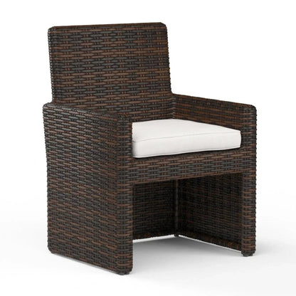 Montecito Sunbrella Outdoor Dining Chair 2PC-Outdoor Dining Chairs-Sunset West-Canvas Flax-LOOMLAN