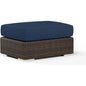 Montecito Sunbrella Outdoor Ottoman-Outdoor Ottomans-Sunset West-Spectrum Indigo-LOOMLAN