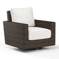 Montecito Sunbrella Swivel Outdoor Rocker-Outdoor Accent Chairs-Sunset West-Canvas Flax-LOOMLAN