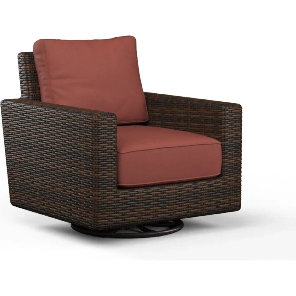 Montecito Sunbrella Swivel Outdoor Rocker-Outdoor Accent Chairs-Sunset West-Canvas Henna-LOOMLAN