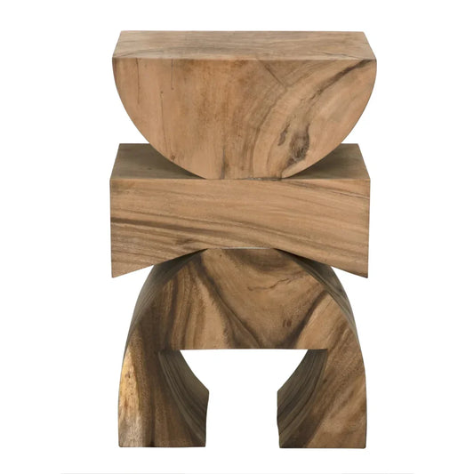 Monteiro Unique Design Wooden Side Table - LOOMLAN - Noir - Side Tables