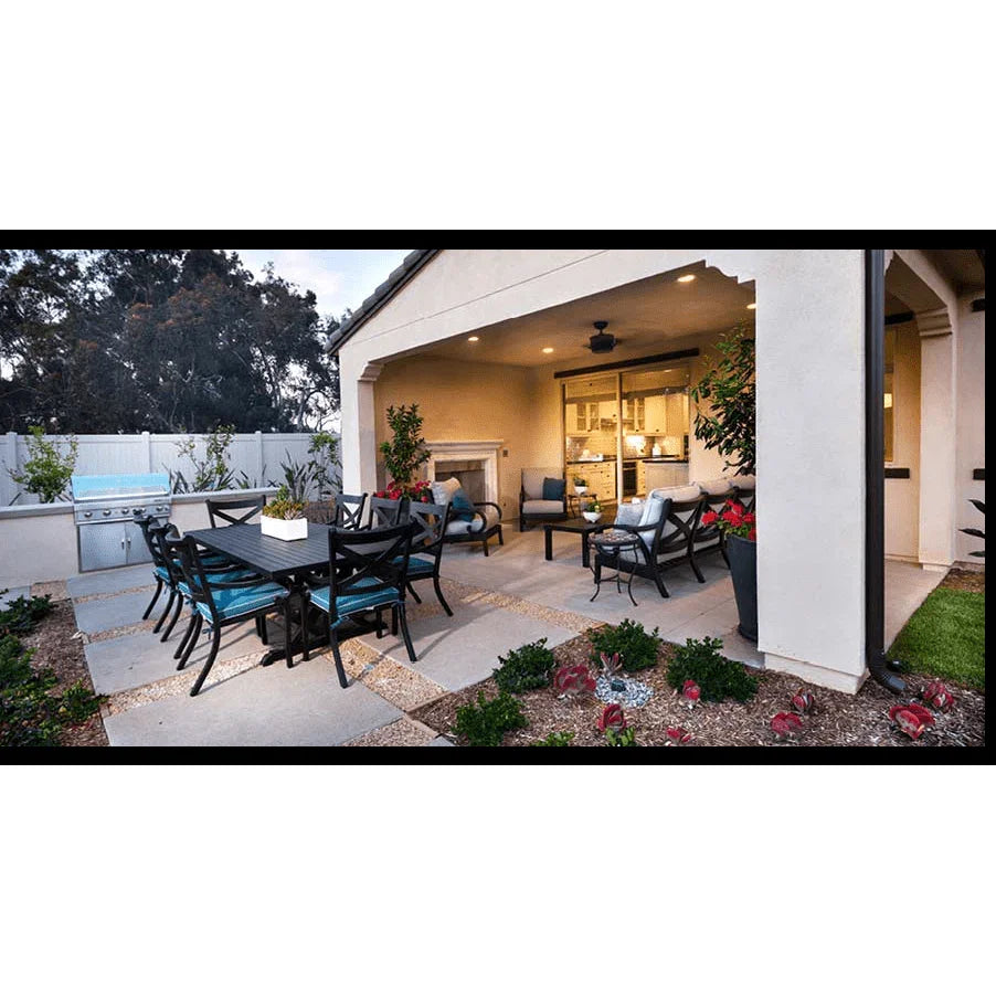 Monterey Aluminum Round Outdoor Dining Table-Outdoor Dining Tables-Sunset West-LOOMLAN