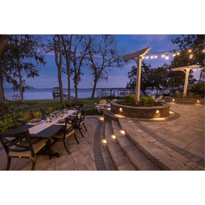 Monterey Aluminum Round Outdoor Dining Table-Outdoor Dining Tables-Sunset West-LOOMLAN