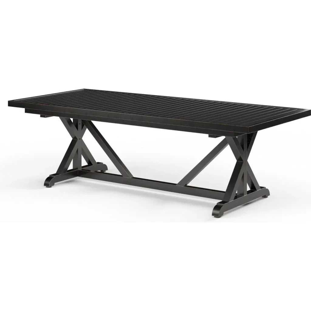 Monterey Aluminum Round Outdoor Dining Table-Outdoor Dining Tables-Sunset West-96" Dia-LOOMLAN