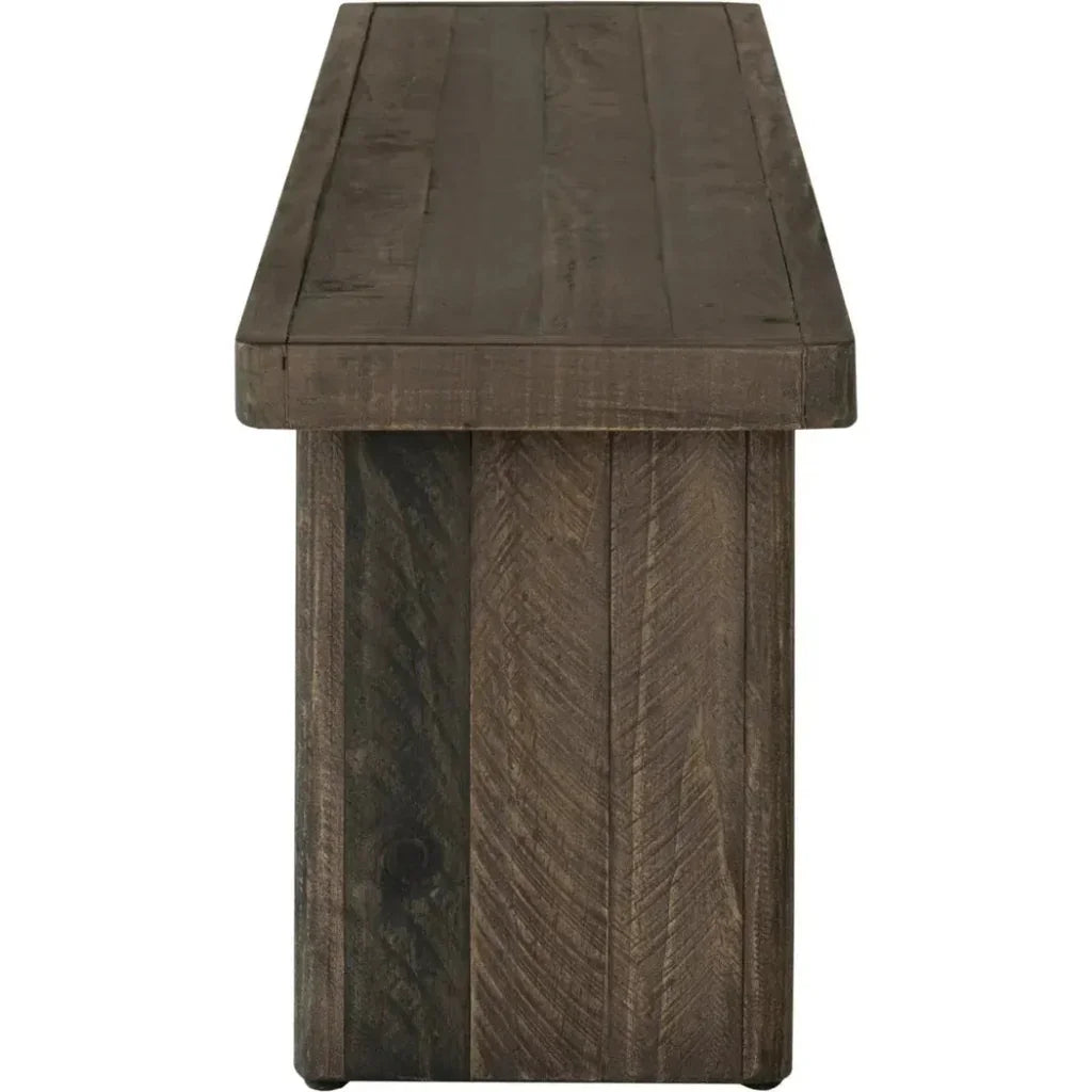 Monterey Rustic Solid Pine Wood Dining Bench - LOOMLAN - Moe's Home - Dining Benches