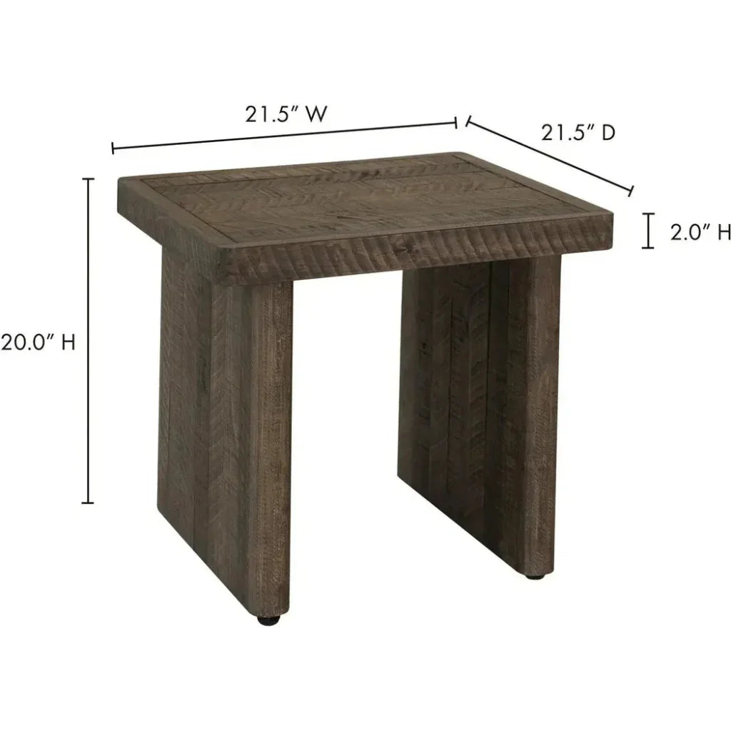 Monterey Solid Pine Wood End Table for Living Room - LOOMLAN - Moe's Home - Side Tables