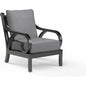 Monterey Sunbrella Outdoor Accent Chair-Outdoor Accent Chairs-Sunset West-Canvas Granite-LOOMLAN