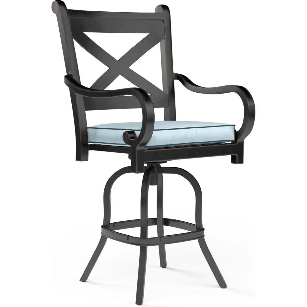 Monterey Sunbrella Outdoor Barstool-Outdoor Bar Stools-Sunset West-Canvas Skyline-LOOMLAN