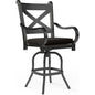 Monterey Sunbrella Outdoor Barstool-Outdoor Bar Stools-Sunset West-Spectrum Carbon-LOOMLAN