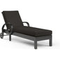 Monterey Sunbrella Outdoor Chaise Lounge-Outdoor Chaises-Sunset West-Spectrum Carbon-LOOMLAN