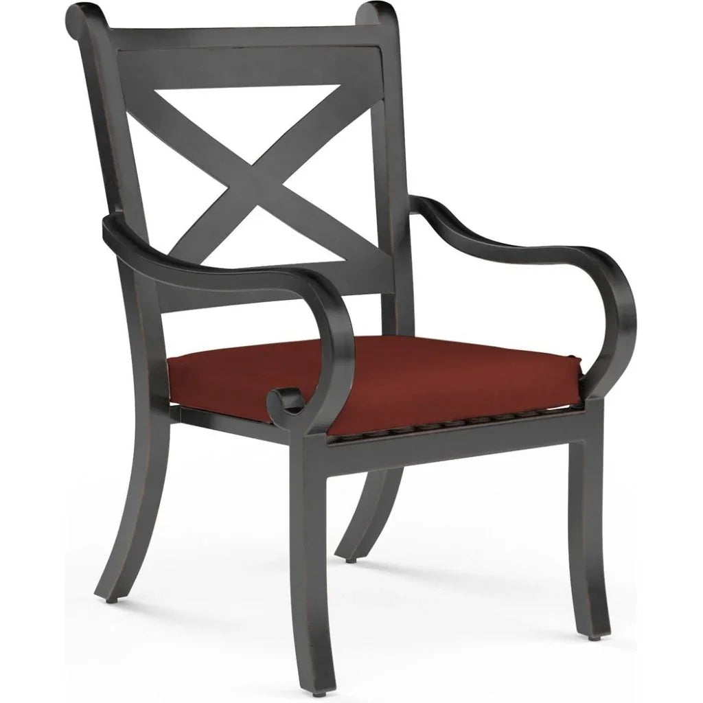 Monterey Sunbrella Outdoor Dining Chair 2PC-Outdoor Dining Chairs-Sunset West-Canvas Henna-LOOMLAN