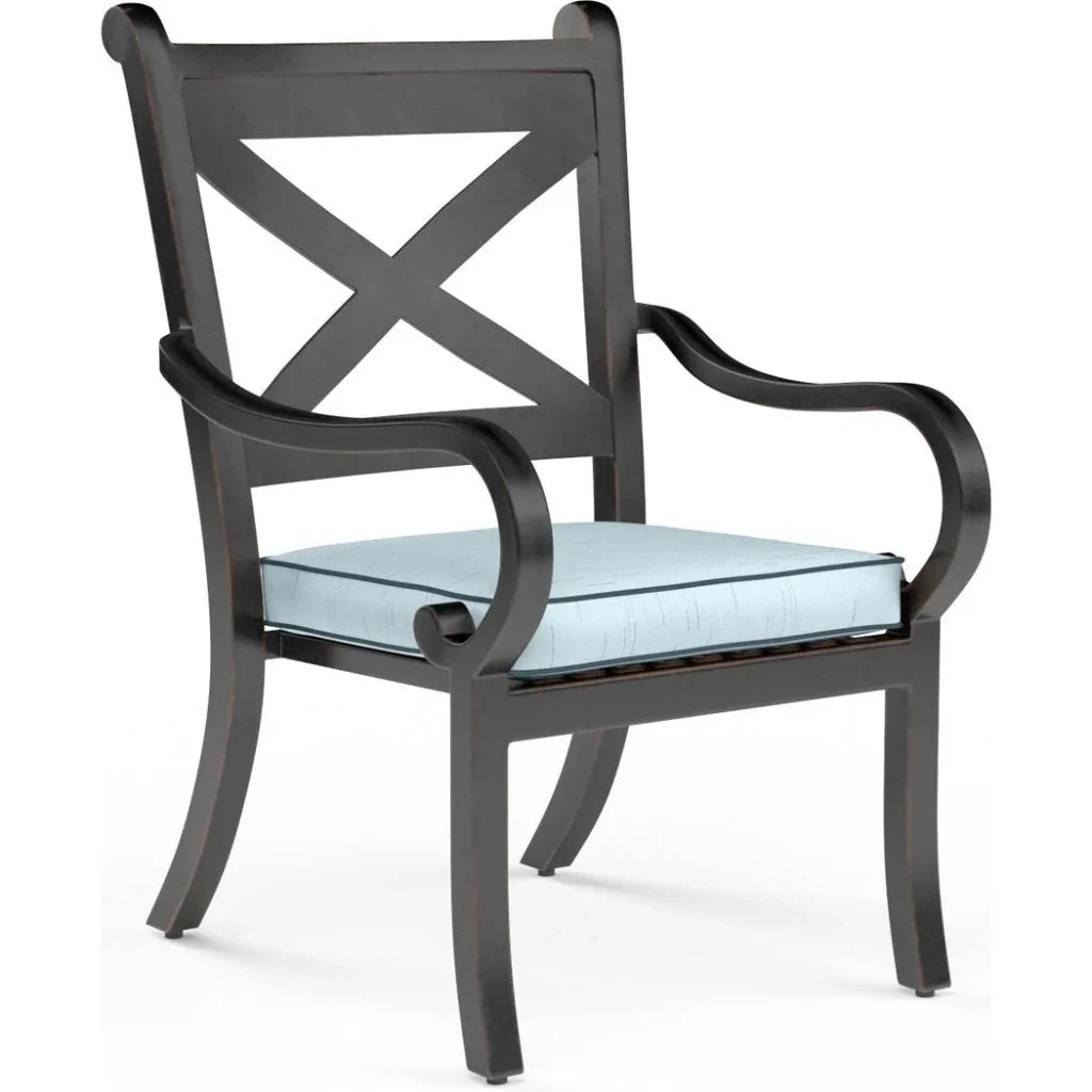 Monterey Sunbrella Outdoor Dining Chair 2PC-Outdoor Dining Chairs-Sunset West-Canvas Skyline-LOOMLAN