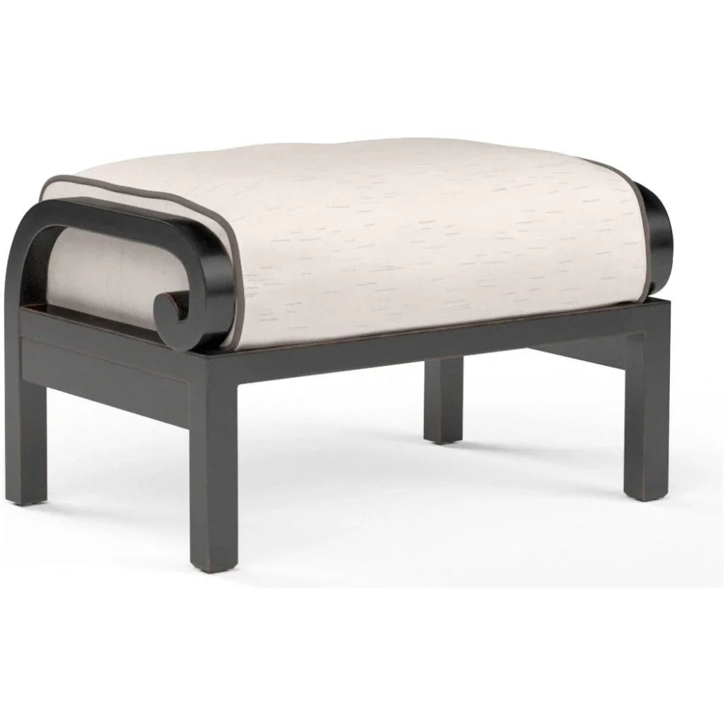 Monterey Sunbrella Outdoor Ottoman-Outdoor Ottomans-Sunset West-Canvas Natural-LOOMLAN