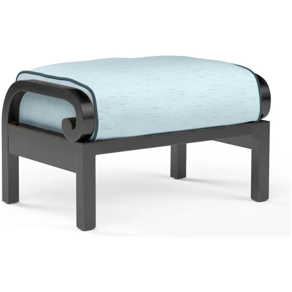 Monterey Sunbrella Outdoor Ottoman-Outdoor Ottomans-Sunset West-Canvas Skyline-LOOMLAN