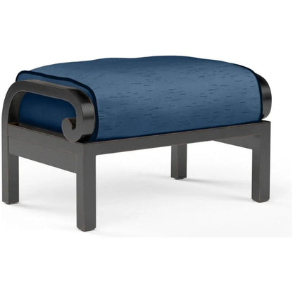 Monterey Sunbrella Outdoor Ottoman-Outdoor Ottomans-Sunset West-Spectrum Indigo-LOOMLAN
