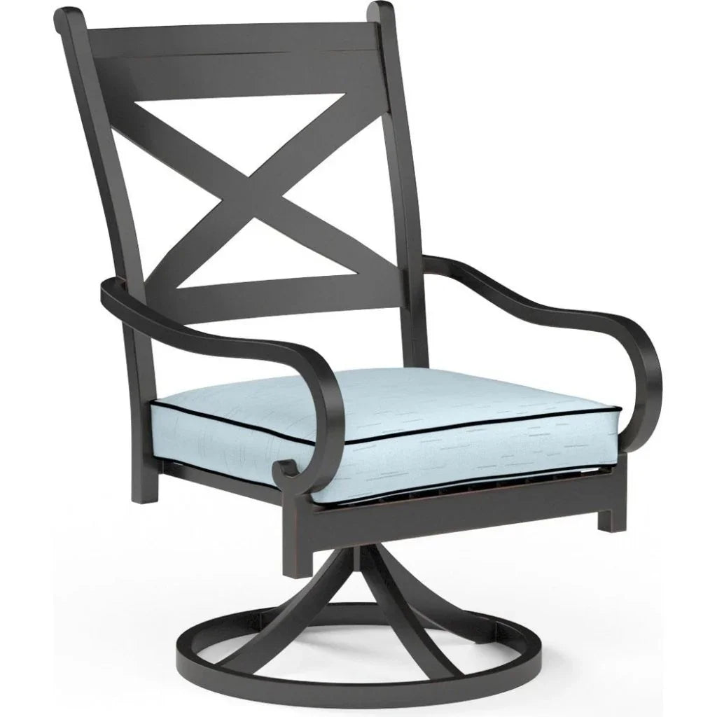 Monterey Swivel Outdoor Dining Chair 2PC-Outdoor Dining Chairs-Sunset West-Canvas Skyline-LOOMLAN