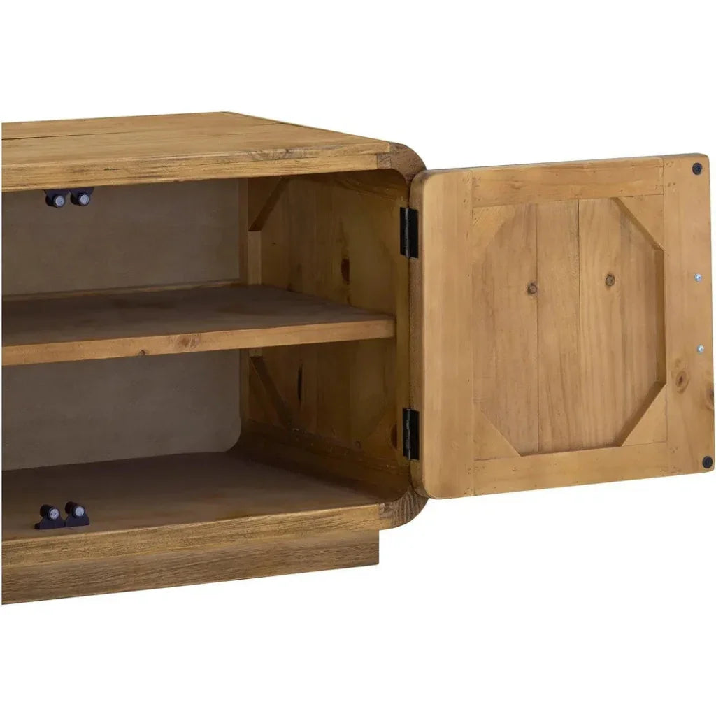 Monterey Wood Rustic Blonde Media Cabinet - LOOMLAN - Moe's Home - TV Stands & Media Centers