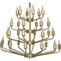 Montoro Metal Chandelier With Antique Brass - LOOMLAN - Noir - Chandeliers