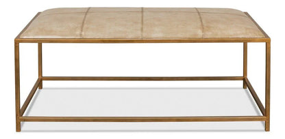 Montvale Leather Backless Bedroom Bench - LOOMLAN - Sarreid - Bedroom Benches