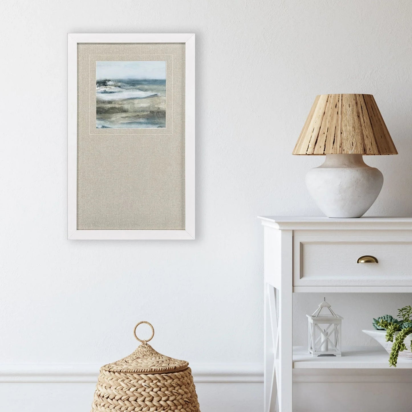 Moody Seas Blue Framed Wall Art