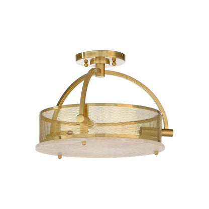 Moon Metal Made Ceiling Light-Flush Mounts-Wildwood-Silver-LOOMLAN