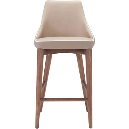 Moor Counter Chair Beige - LOOMLAN - Zuo Modern - Counter Stools