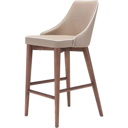 Moor Counter Chair Beige - LOOMLAN - Zuo Modern - Counter Stools