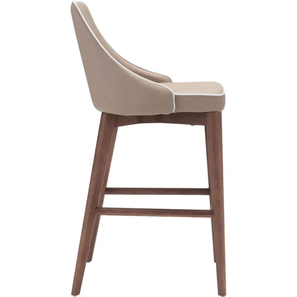 Moor Counter Chair Beige - LOOMLAN - Zuo Modern - Counter Stools