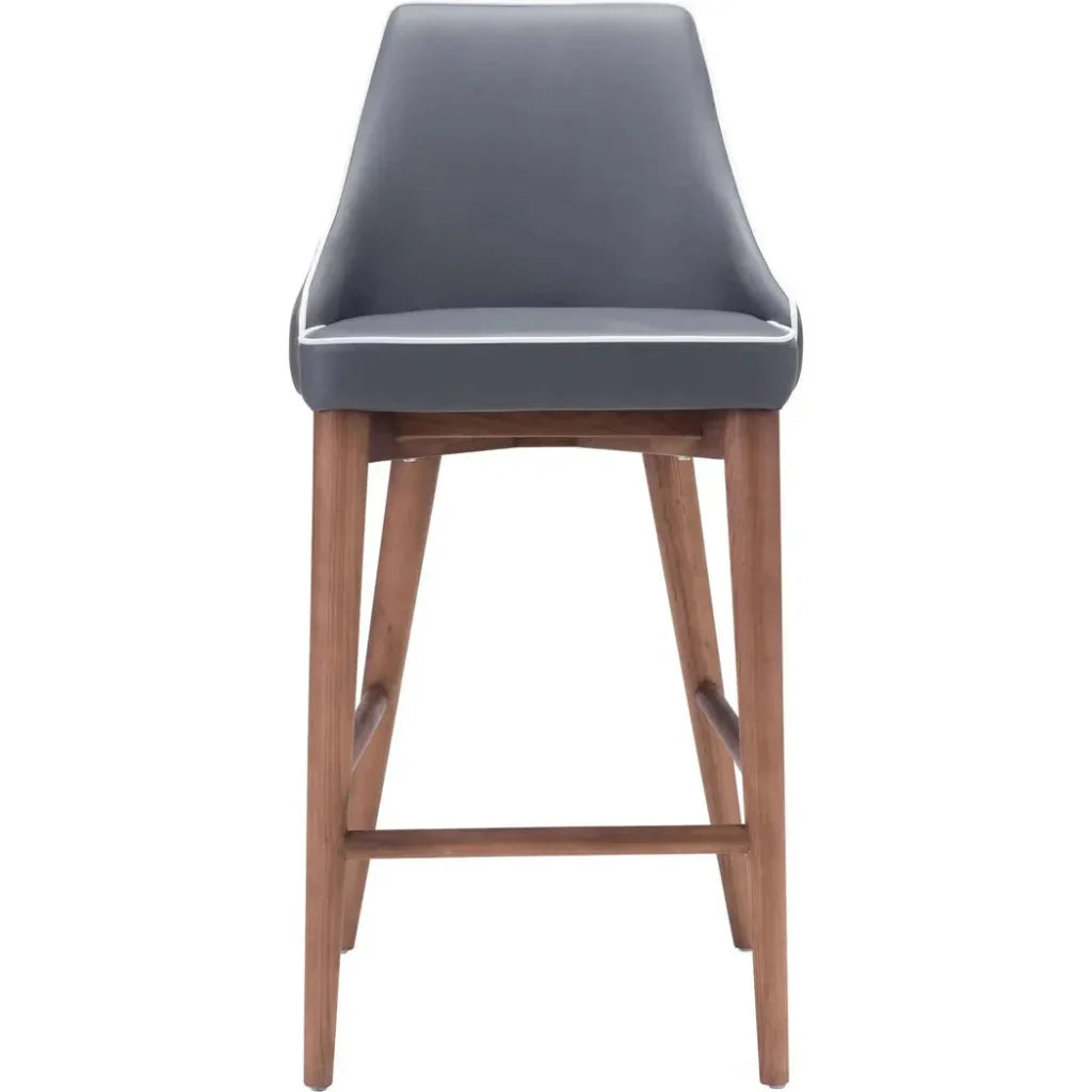 Moor Counter Chair Dark Gray - LOOMLAN - Zuo Modern - Counter Stools