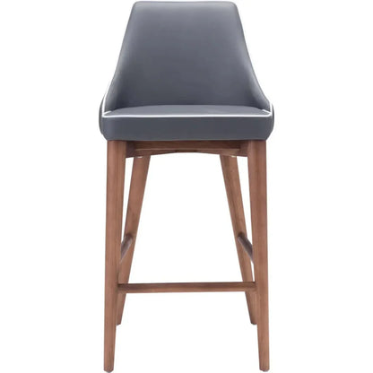 Moor Counter Chair Dark Gray - LOOMLAN - Zuo Modern - Counter Stools