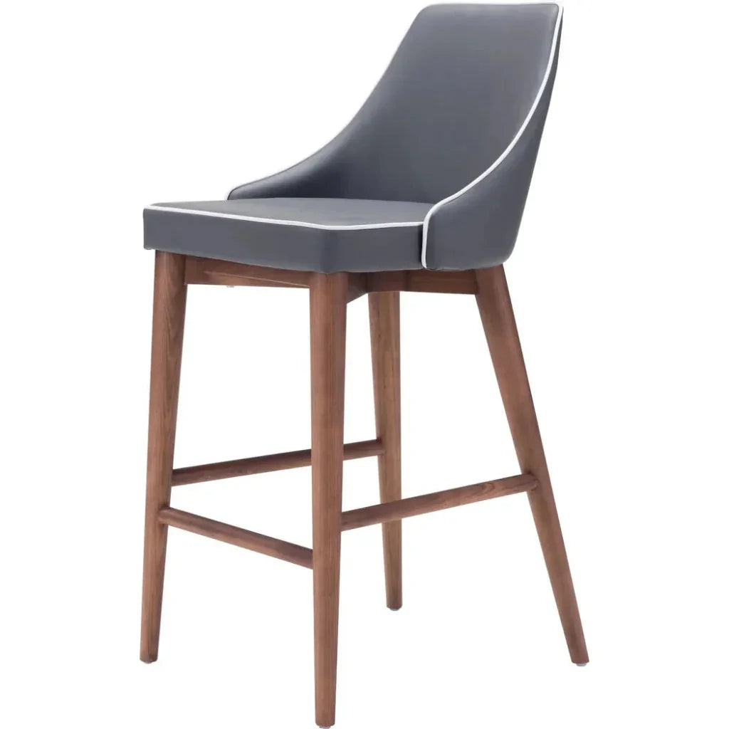Moor Counter Chair Dark Gray - LOOMLAN - Zuo Modern - Counter Stools
