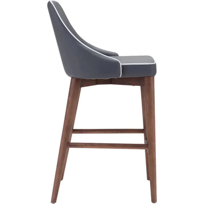 Moor Counter Chair Dark Gray - LOOMLAN - Zuo Modern - Counter Stools