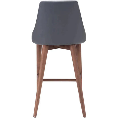 Moor Counter Chair Dark Gray - LOOMLAN - Zuo Modern - Counter Stools