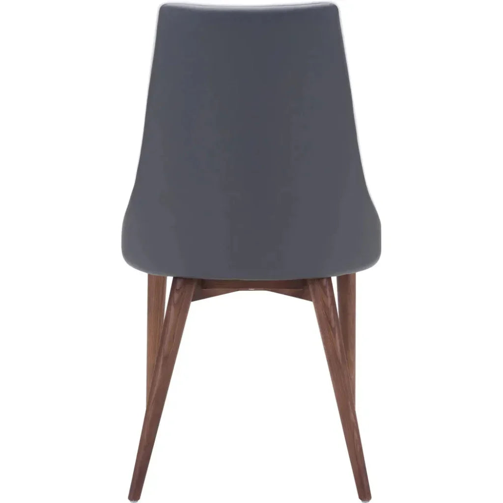 Moor Dining Chair (Set of 2) Dark Gray - LOOMLAN - Zuo Modern - Dining Chairs