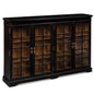 Morgan Library Case Slim Glass Doors Low Sideboard - LOOMLAN - Sarreid - Sideboards