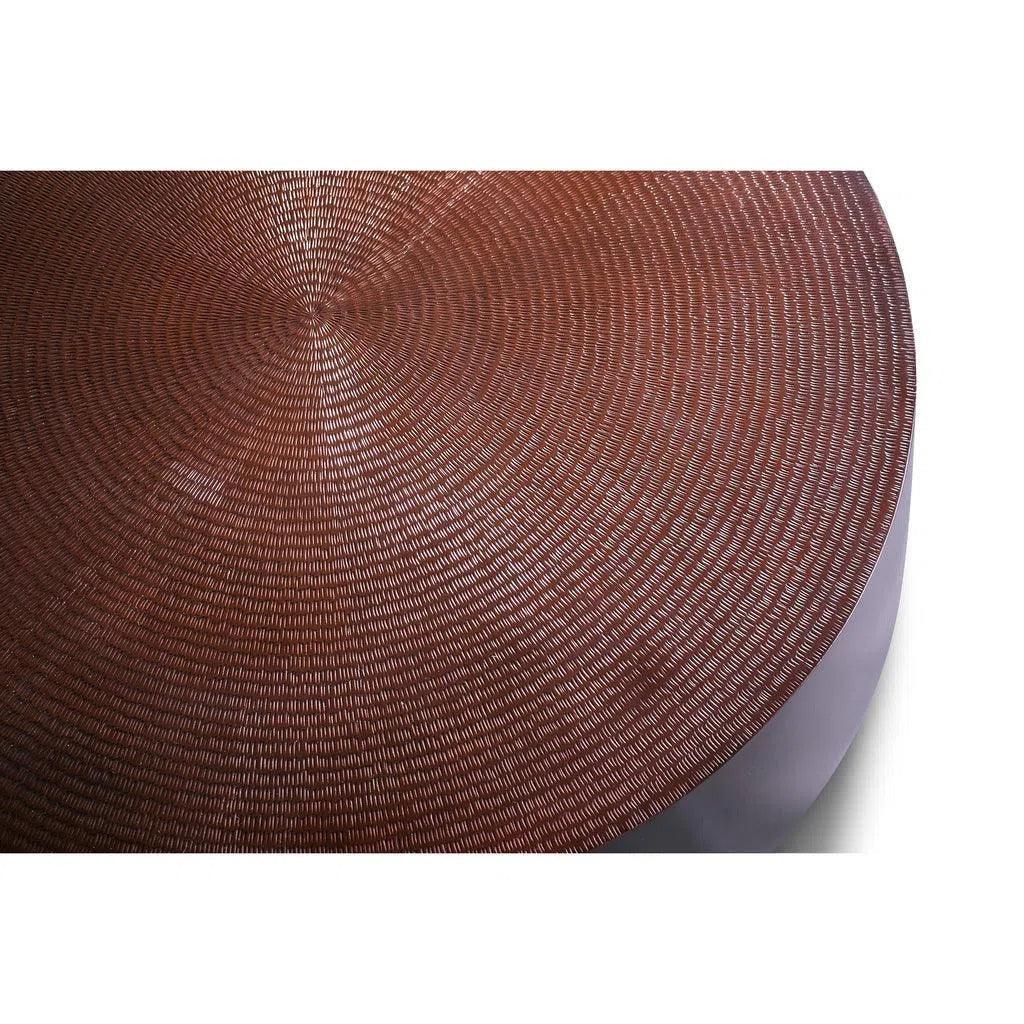 Mori Mahogany Wooden Round Coffee Table - LOOMLAN - Urbia - Coffee Tables