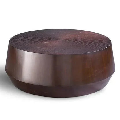 Mori Mahogany Wooden Round Coffee Table - LOOMLAN - Urbia - Coffee Tables