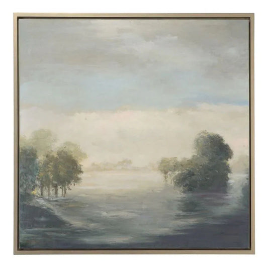Morning Mist Wood Framed Oil Painting Artwork-Framed Wall Art-Wildwood-LOOMLAN
