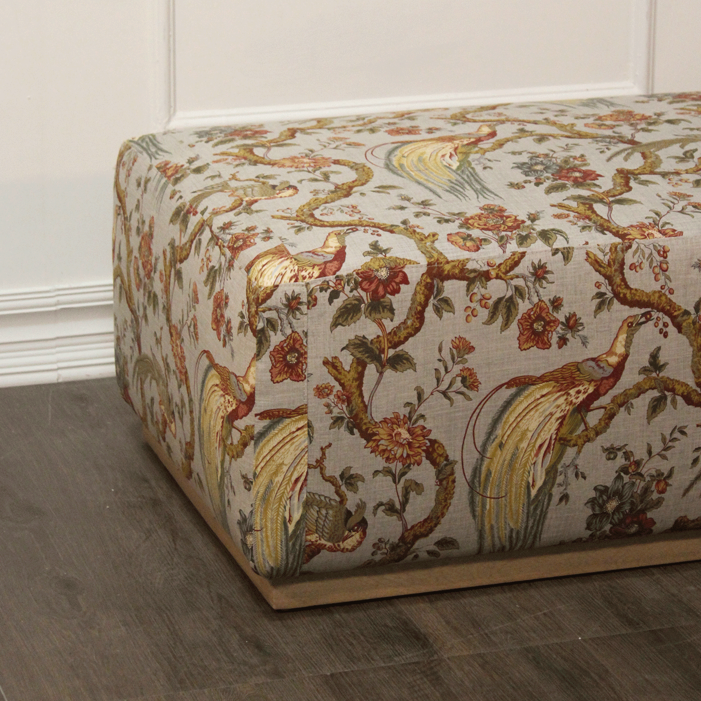Morriis Fabric Rectangular Ottoman-Ottomans-Peninsula Home-LOOMLAN