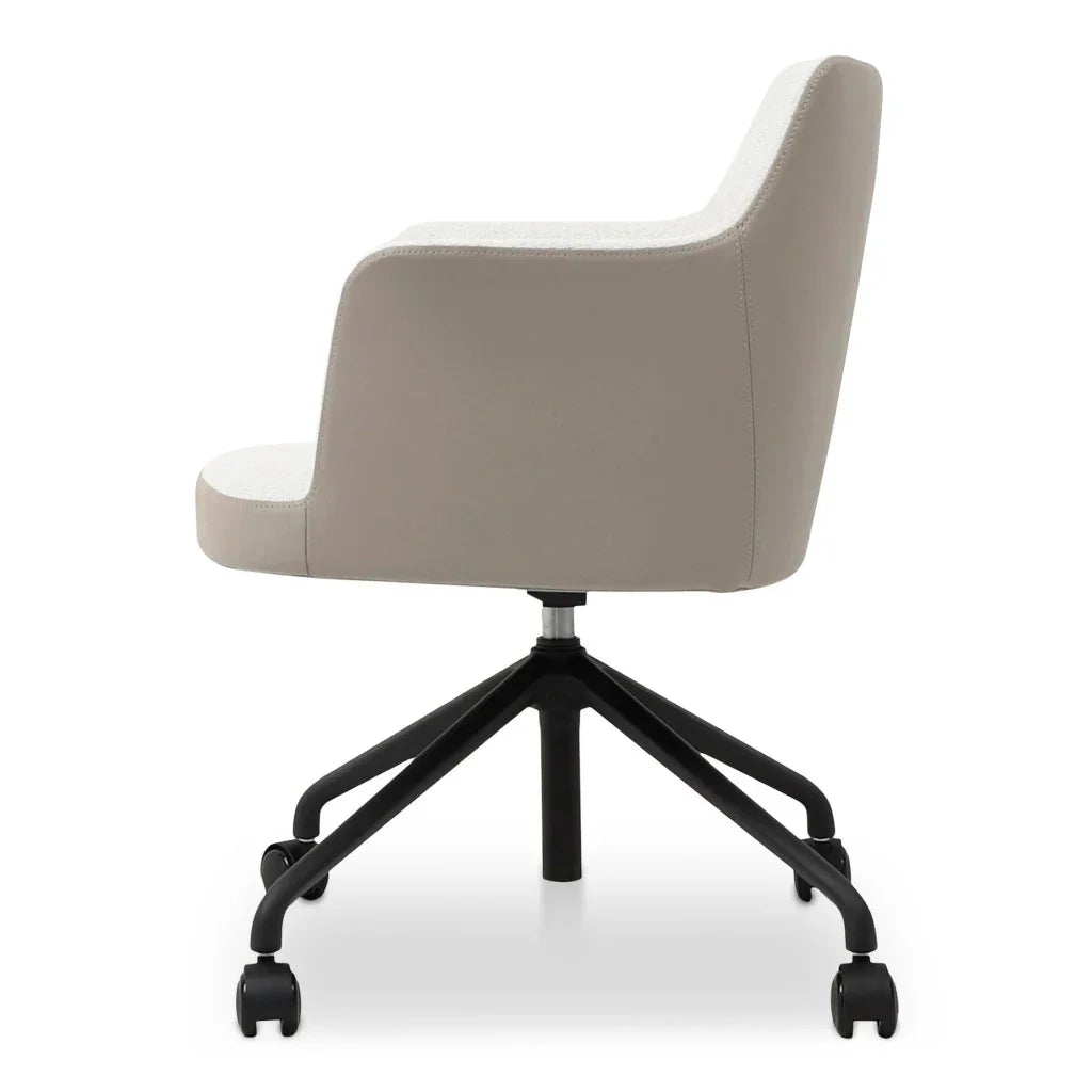 Morris Leather Swivel Office Chair-Office Chairs-Moe's Home-LOOMLAN