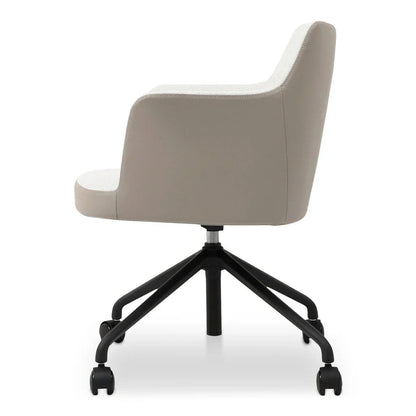 Morris Leather Swivel Office Chair-Office Chairs-Moe's Home-LOOMLAN