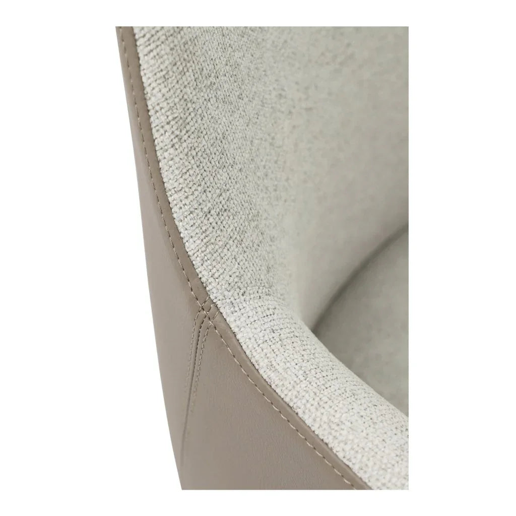 Morris Leather Swivel Office Chair-Office Chairs-Moe's Home-LOOMLAN