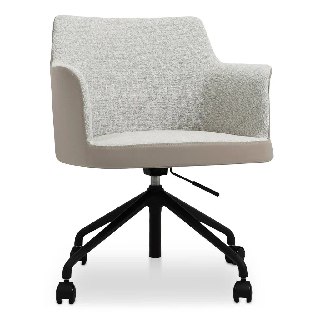 Morris Leather Swivel Office Chair-Office Chairs-Moe's Home-LOOMLAN